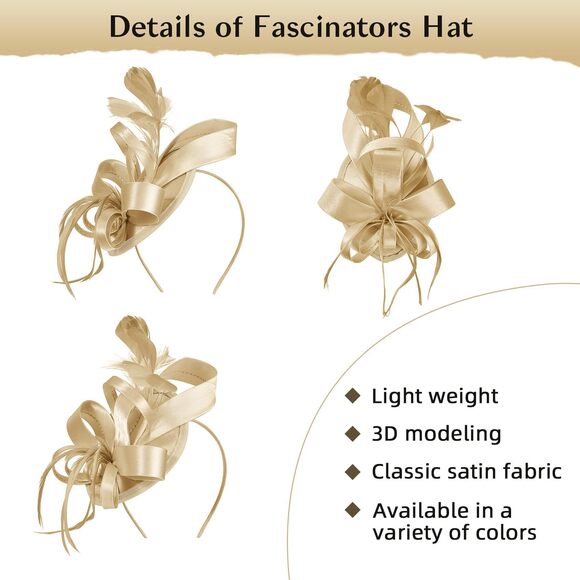 Fascinators Hats For Women Kentucky-derby Tea Party Hats Flower Wedding 9771
